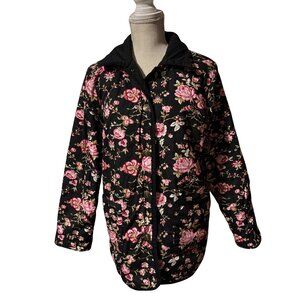 Handmade Reversible Floral Quilted Jacket – Women’s Medium
